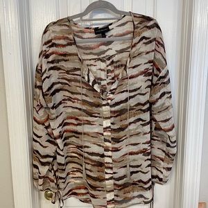 Animal print sheer tunic 14 16 Lane Bryant